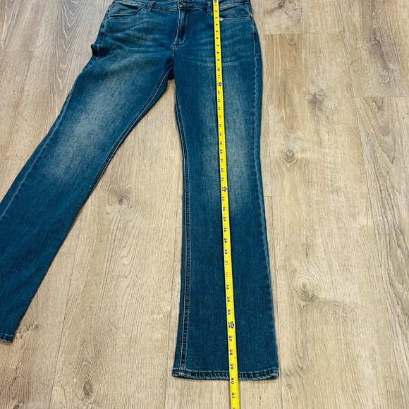 Old Navy Jeans Womens 12 Tall long Blue Mid-Rise Wow Boot-Cut Stretch Denim - Picture 7 of 12